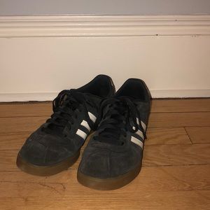 Grey and white adidas sneakers